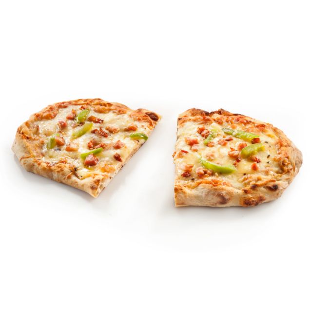 PIZZA TOSCANA SPECIAL οβάλ (ζαμπόν - τυρί - μπέικον) 2μερ.