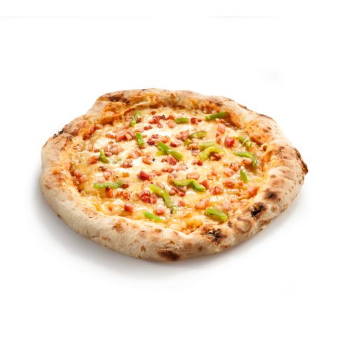 PIZZA TOSCANA SPECIAL στρογγυλή (ζαμπόν-τυρί-μπέικον) 6-8 μερ.