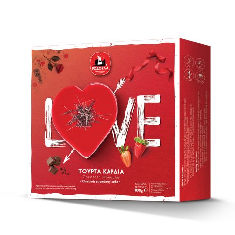 ΤΟΥΡΤΑ ΚΑΡΔΙΑ ΣΟΚΟΛΑΤΑ ΦΡΑΟΥΛΑ LOVE RETAIL