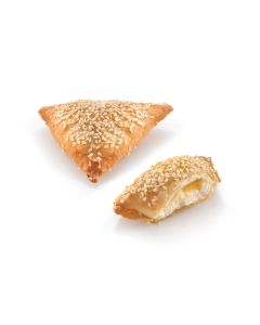 ΤΥΡΟΠΙΤΑΚΙ ΤΡΙΓΩΝΟ ΑΝΩΓΕΙΩΝ με σουσάμι (φέτα-μυζήθρα-μέλι)