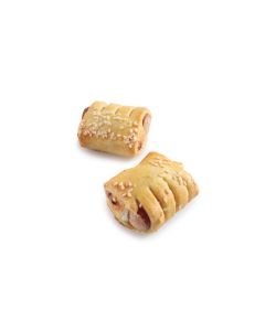 ΛΟΥΚΑΝΙΚΟΠΙΤΑΚΙ SNACK (γραβιέρα-ζαμπόν) με σουσάμι